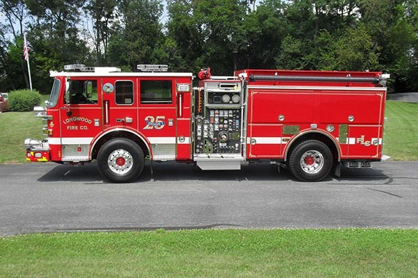 Pierce Arrow XT fire engine - new pumper sales in PA - driver side
