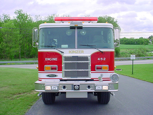Pierce Dash Pumper Fire Truck - Engine 4-5-2 - Front View