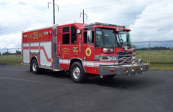 2009 Pierce Quantum - PUC rescue pumper - fire engine - passenger front
